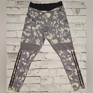 Adidas Womens Tie Dye Performance Leggings High Rise - Size Large